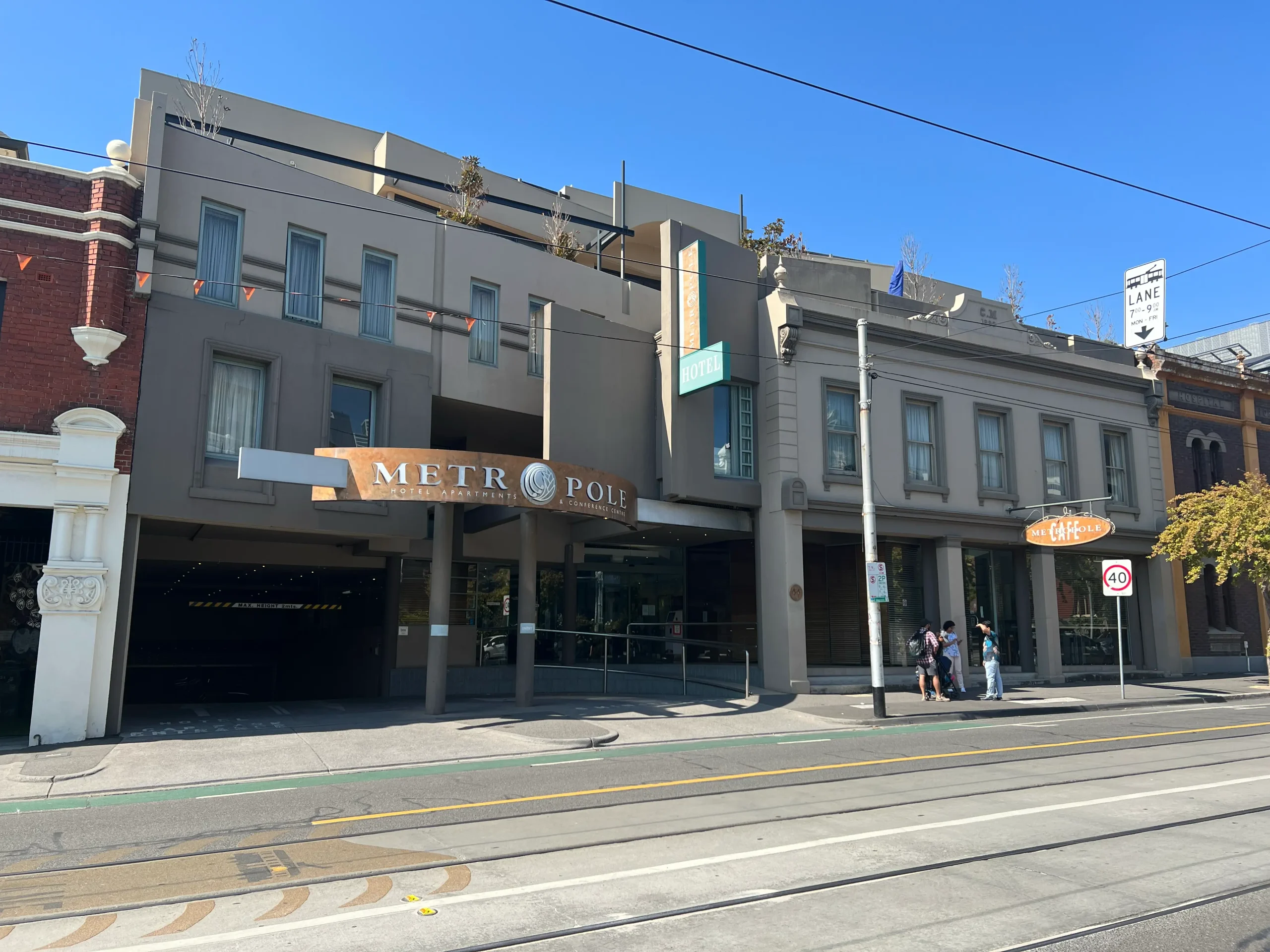 Exterior view of Melbourne Metropole Central, an ideal venue for your next Melbourne Conference in Fitzroy.